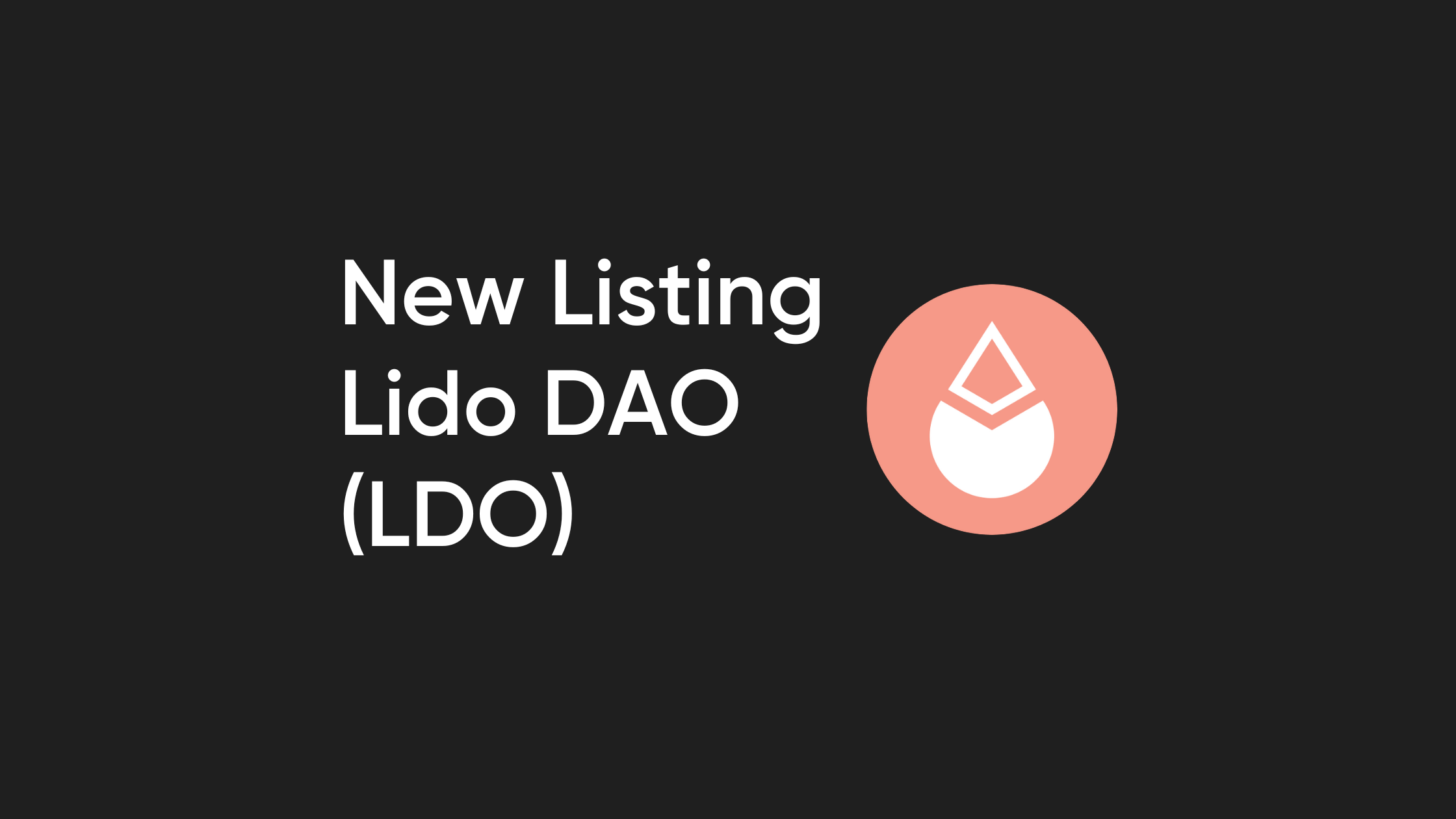 Bitvavo lists Lido DAO (LDO)